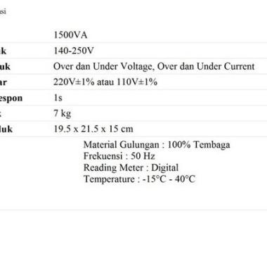 STABILIZER LEXOS ST1500D STABILIZER 1500VA LEXOS ST1500D