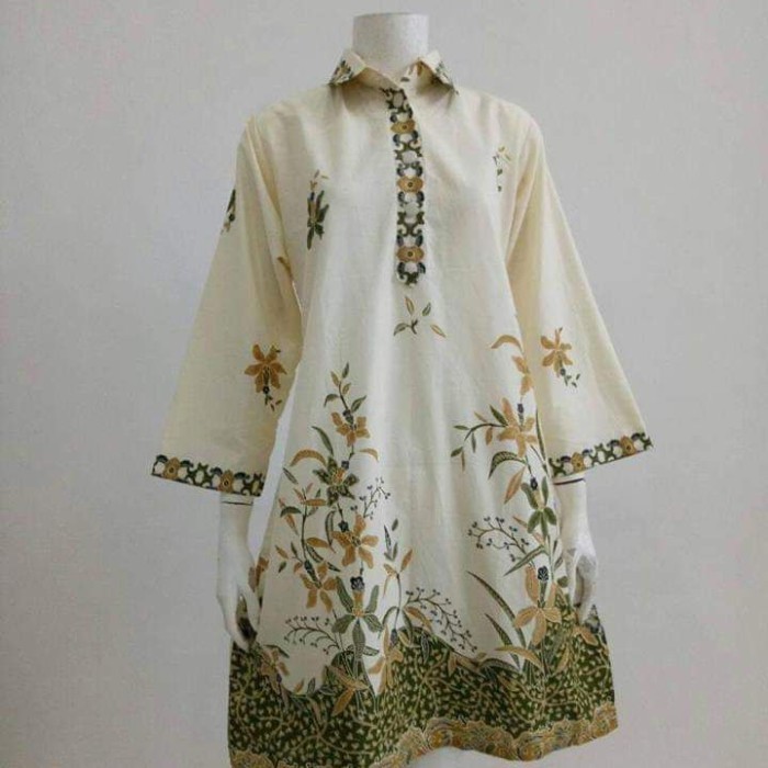 Alib Baju Atasan Wanita Blouse Tunik Batik Primis Jumbo Ld 120 Modern