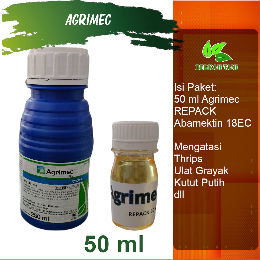 Agrimec 50 ml Repack Abamektin 18 EC Pengendali Hama Kutu Daun
