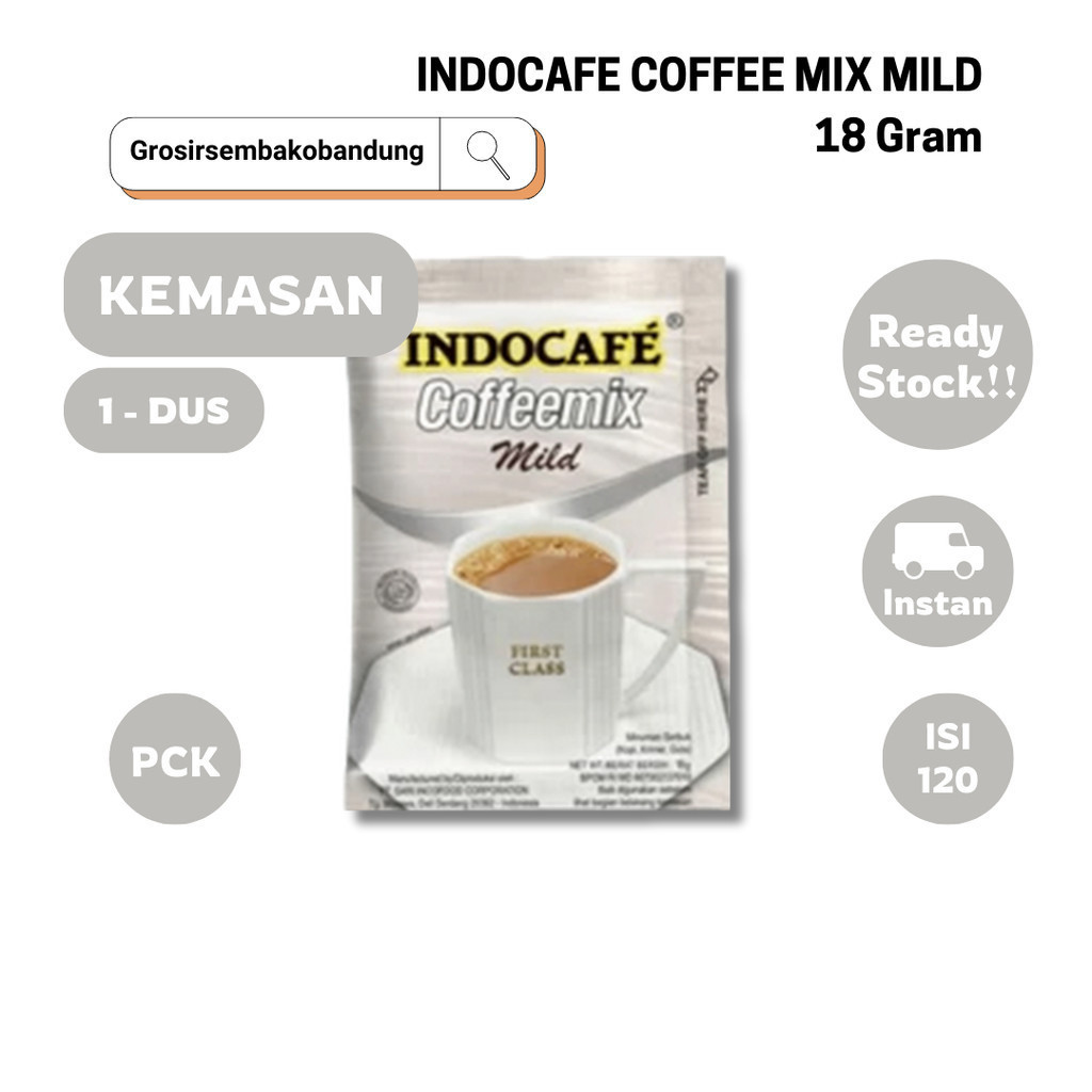 

INDOCAFE COFFEE MIX MILD PCK 10X18g - 1 Dus - Kota Bandung