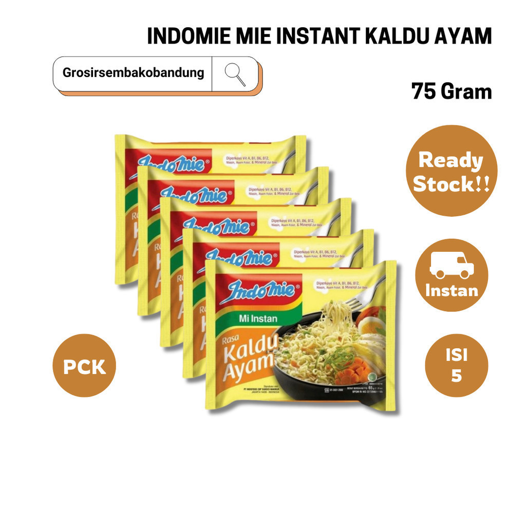

INDOMIE MIE INSTANT KALDU AYAM PCK 75g - 5 Pcs - Kota Bandung
