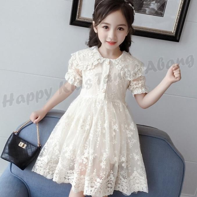 DRESS PUTIH ANAK PEREMPUAN IMPORT / DRESS PRINCESS ANAK PEREMPUAN