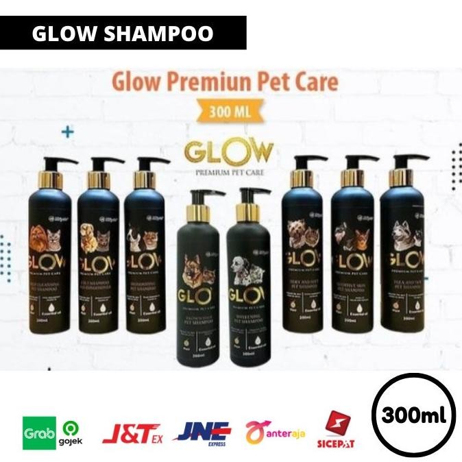 Glow Shampo Premium Pet Care 300Ml/ Shampoo Hewan Anjing Kucing