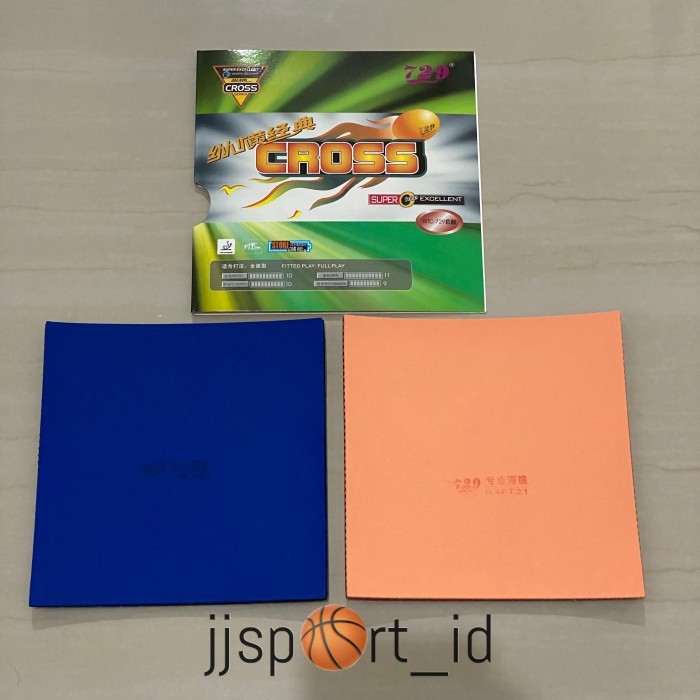 Karet Bat Pingpong Karet Bet Pingpong Rubber 729 Cross Isi Sepasang