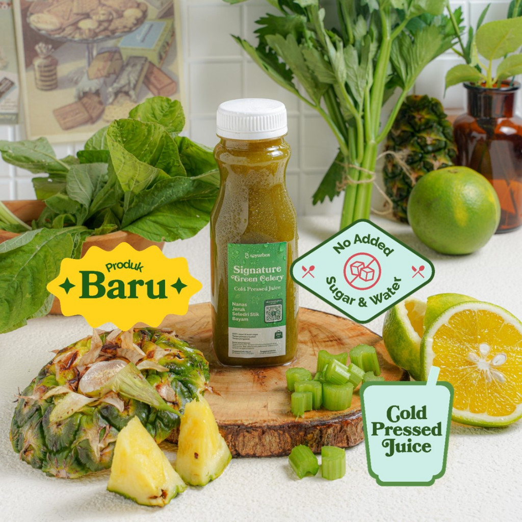 

Sayurbox Signature Cold Pressed Juice Green Celery 250 ml