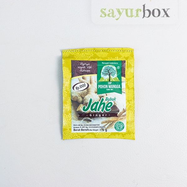 

Cap Pohon Mangga Bubuk Jahe Organik 6 gram Sayurbox