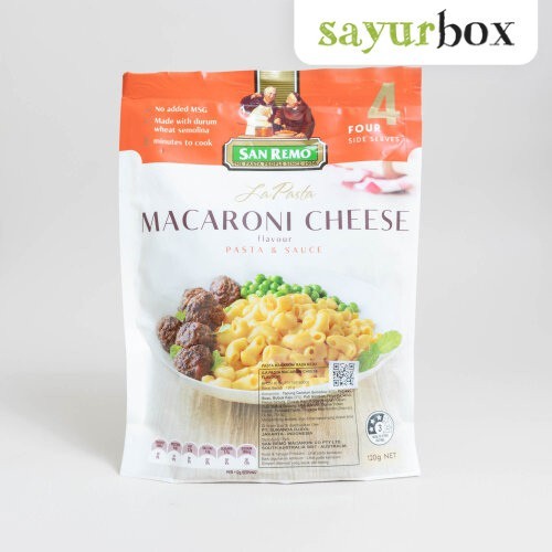 

San Remo La Pasta Macaronoi Cheese 120 gram Sayurbox