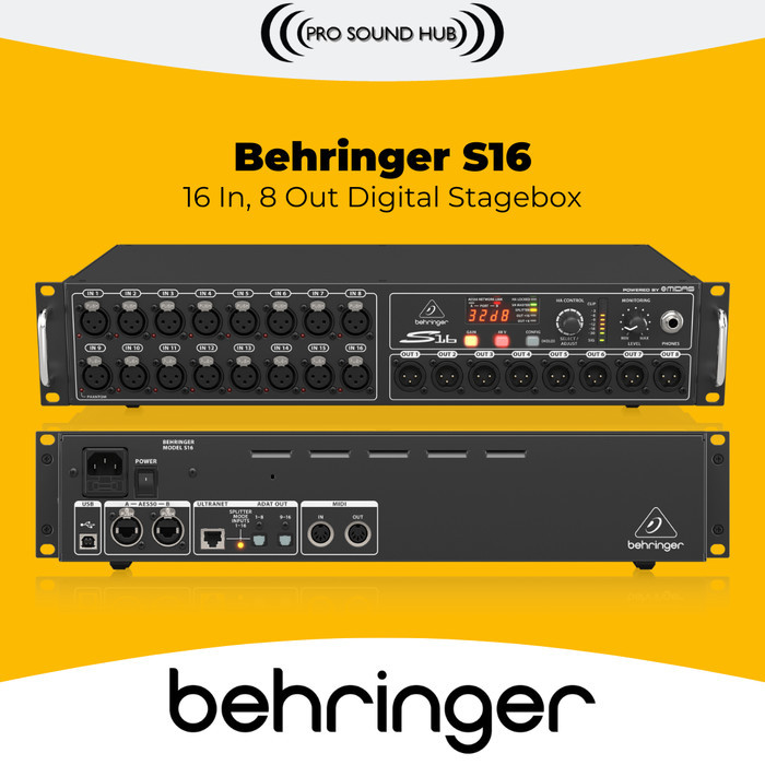 Behringer S16 S-16 S 16 Digital Snake I/O Stagebox 16 Channel X32 M32