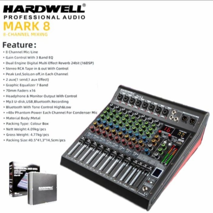 mixer audio hardwell Mark 8 (8 ch) original
