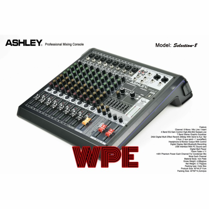 mixer ashley selection 8 ORIGINAL 8 channel ashley selection8