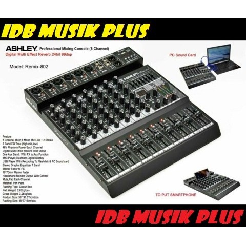 Mixer 8 Channel Ashley Remix802 Remix 802 Original Garansi Resmi