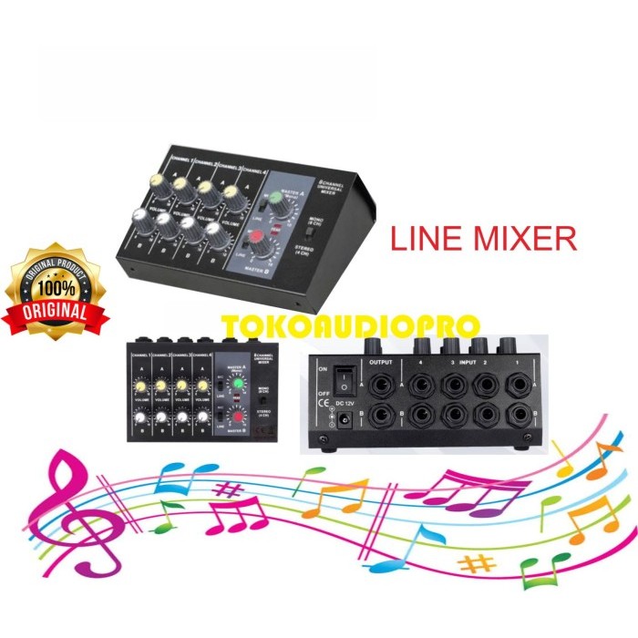 Profesional Line Mixer 8 channel input mic Mixer Portable