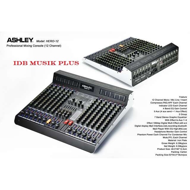 Mixer 12 Channel Ashley Hero12 Hero 12 Original Ashley