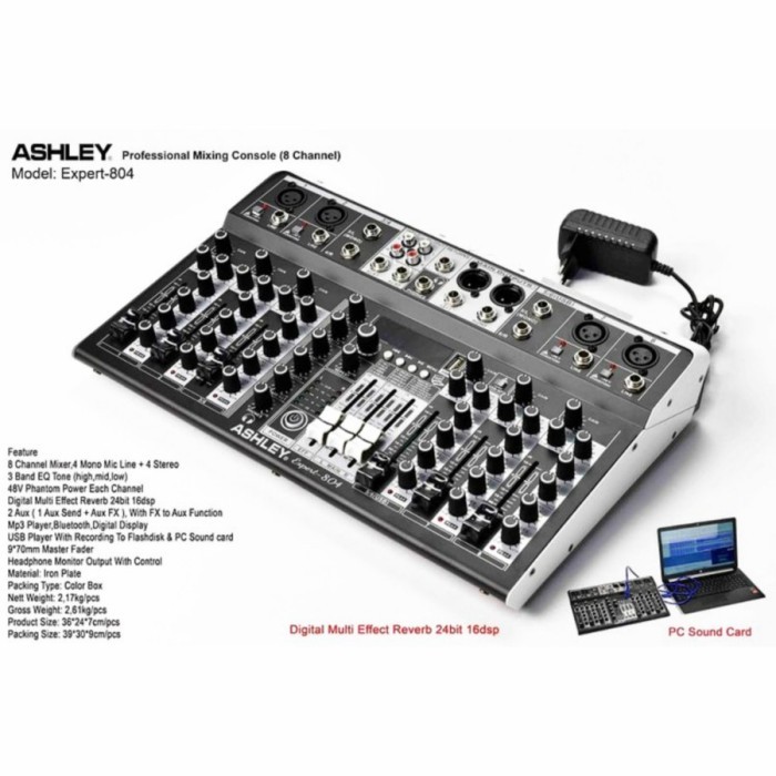 MIXER AUDIO ASHLEY EXPERT 804 4 MONO 4 SETEREO