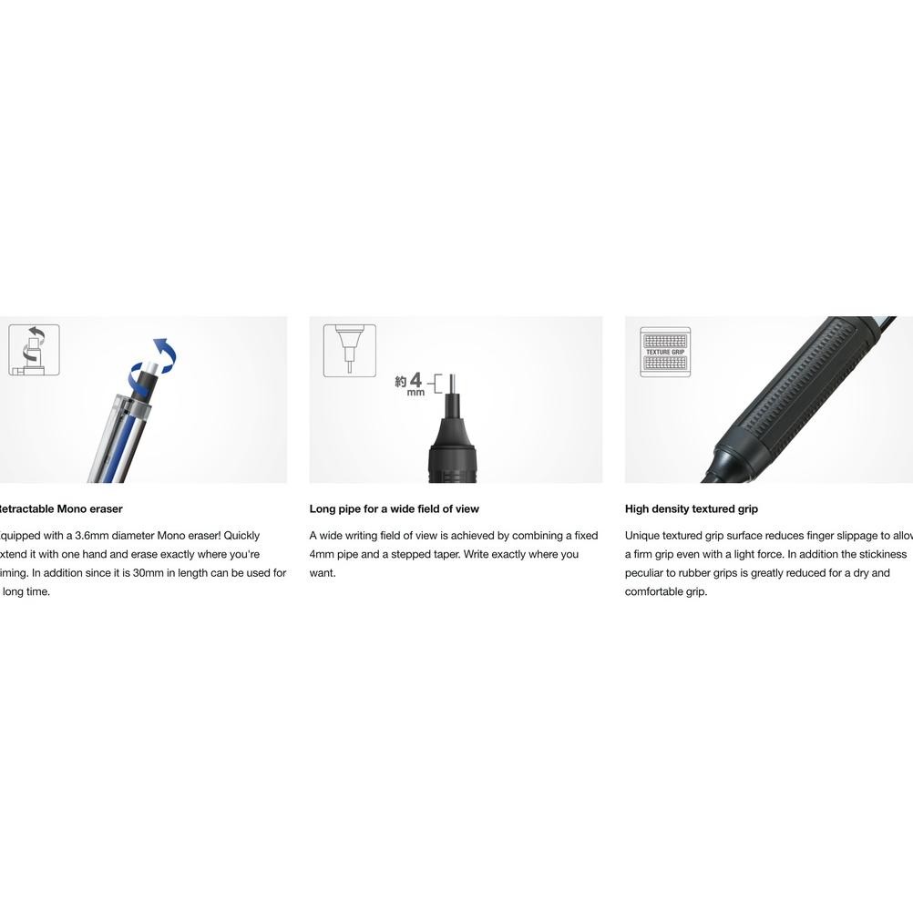 

TERMURAH Tombow Mono Graph Lite Mechanical Pencil for Precise Writing 0.3mm 0.5mm Monograph Pensil Mekanik -98