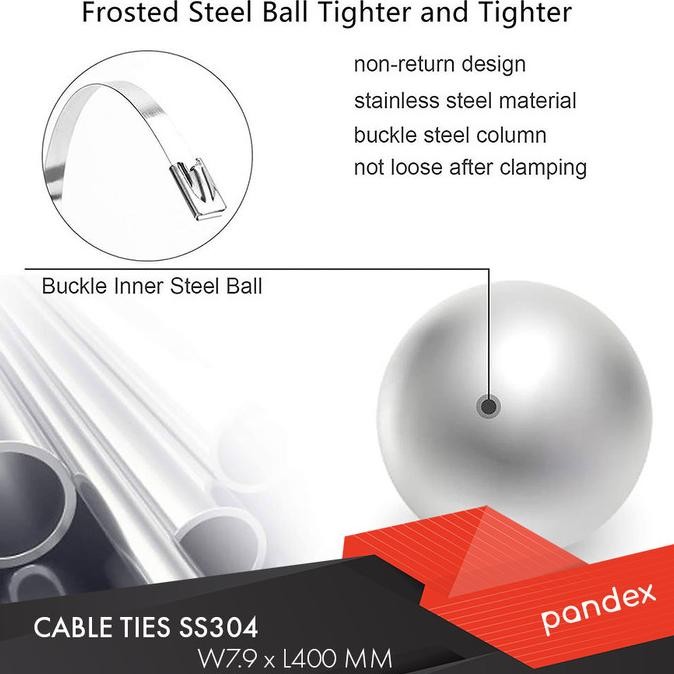 

Baru | Pandex Cable Ties Stainless Steel 7.9 X 400Mm / Cable Ties Ss304