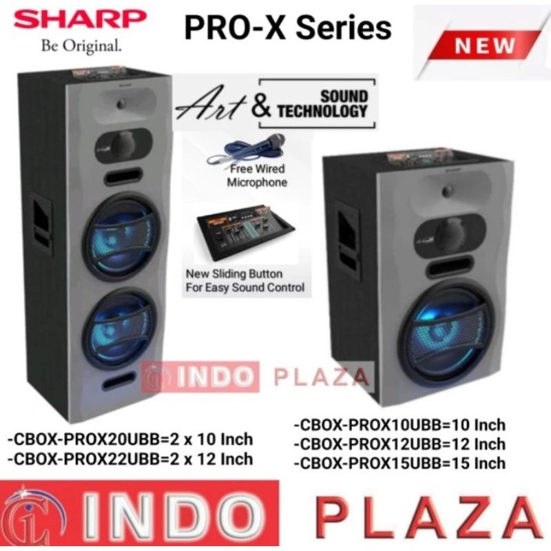 SPEAKER SHARP CBOX-PROX SERIES 10UBB / 12UBB / 15UBB / 20UBB / 22UBB (MEDAN)