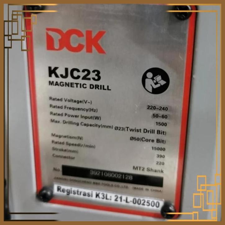 [SMT] MESIN BOR MAGNET DCK KJC23 MAGNETIC DRILL DCK KJC 23 BOR JETBROACH