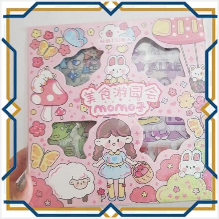 

[DOL] STICKER MOMO PINK ISI 100 PCS