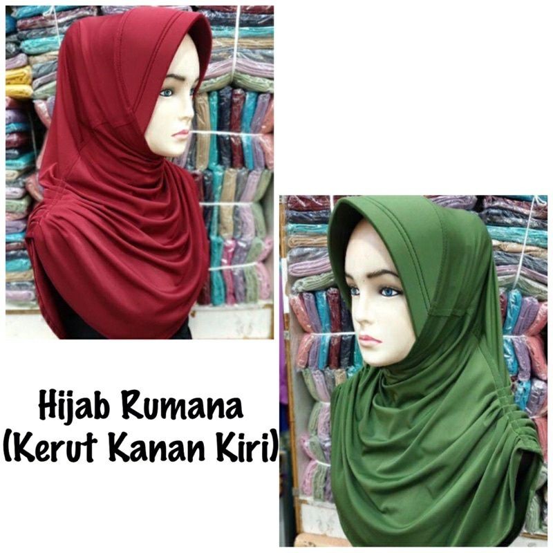 Beragam Hijab Instan Rumana / Hijab Sport Rumana Kerut Samping Fe1