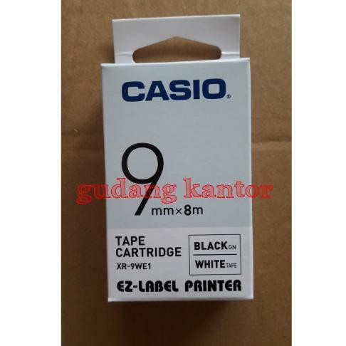 

LABEL CASIO 9MM PUTIH XR-9WE1 ORIGINAL EZ TAPE PRINTER ORIGINAL DAN TERPERCAYA