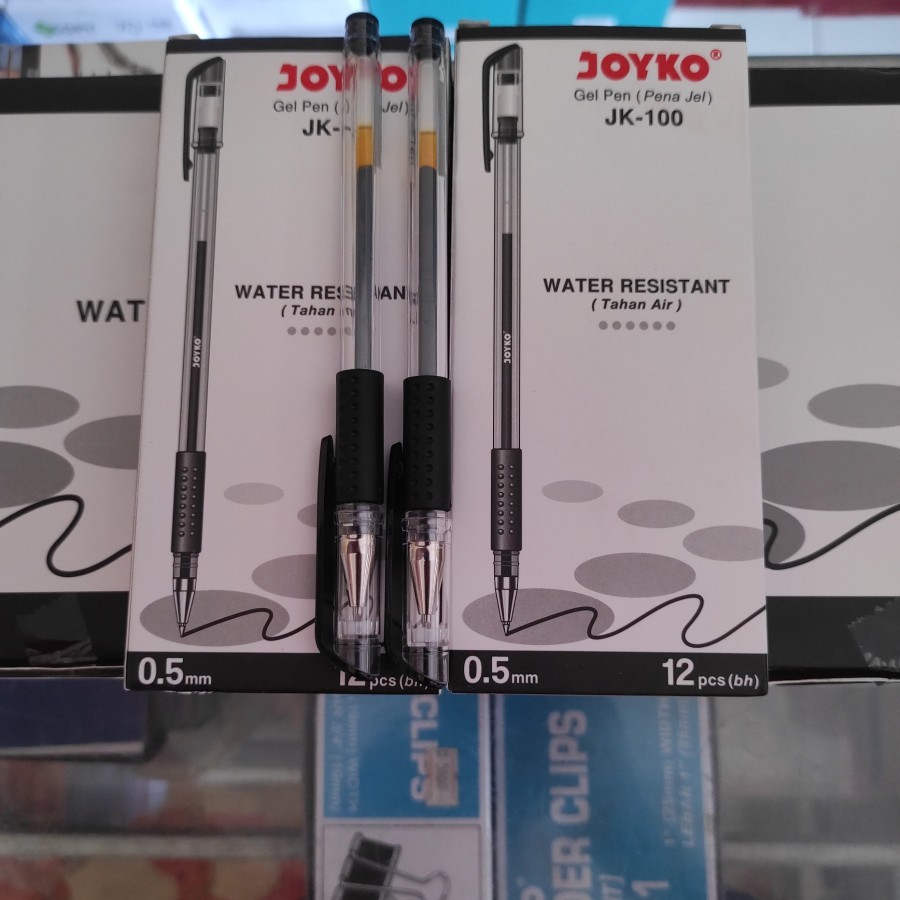 

Pulpen Gel Jk100 hitam dan Biru - Hitam