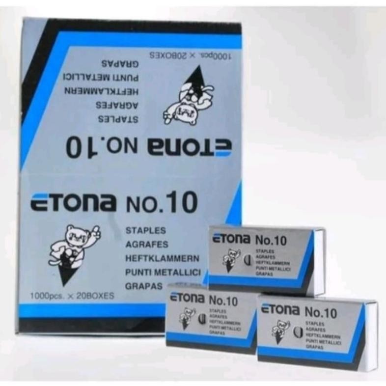 

Isi Staples Etona No.10 ( 1 box / 20 kotak kecil)