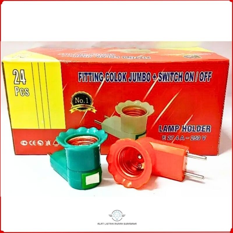 Fitting Colok Jumbo + Switch Dexicon // Fitting Colok + S // Fitting colok warna