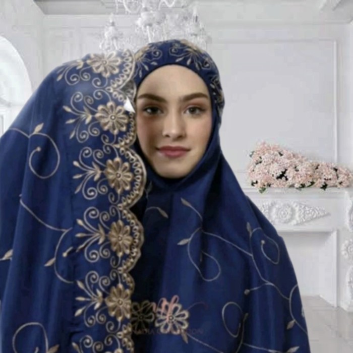 HEMAT mukena dewasa katun full bordir (qiblat collection)