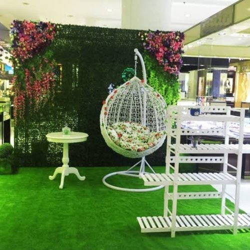 Karpet Rumput Sintetis Tebal 1Cm Untuk Dekorasi Lantai Taman Pengantin