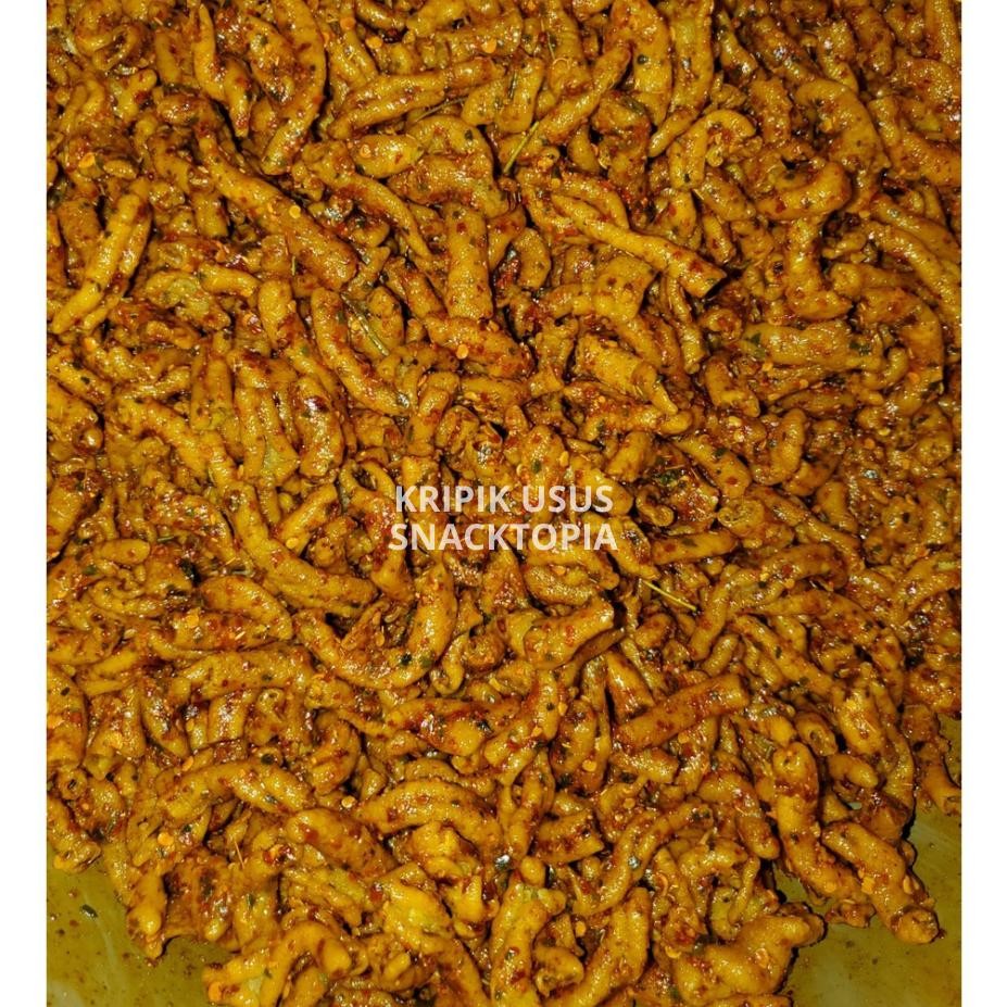 

Termurah 1Kg Kripik Usus Ayam Super Rasa Original