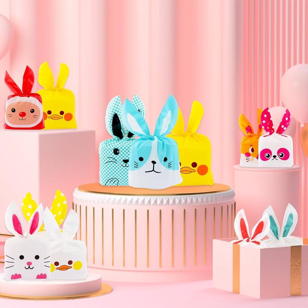 

PLASTIK TELINGA KELINCI, 10 pcs - Rabbit Goodie Bag - Bingkisan souvenir snack 26x16cm / 28x17cm - Kemasan Packing Kue Snack, Permen Ultah Birthday Hajatan
