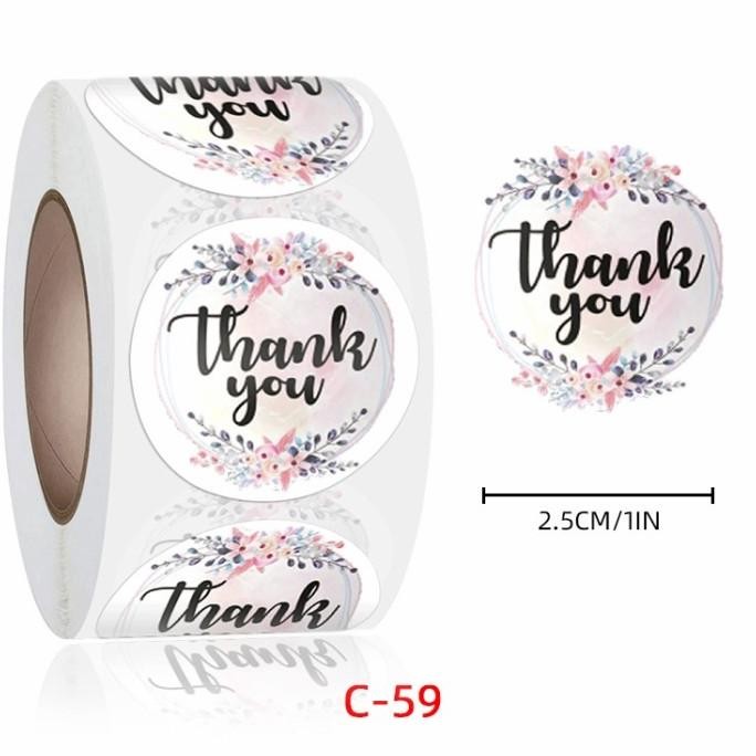 

Sticker Thank You Bunga isi 500 Stiker Rol Murah Cutting Sticker Vinyl