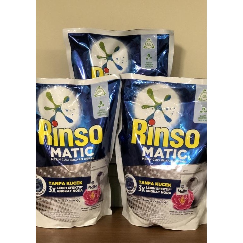 Deterjen Cair Rinso Matic Molto Mesin Cuci Bukaan Depan