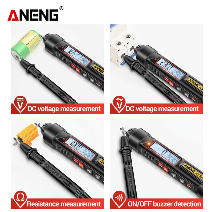 Aneng A3006 Pen Type Digital Multimeter 4000 Count Tester Zero Fire Fsp