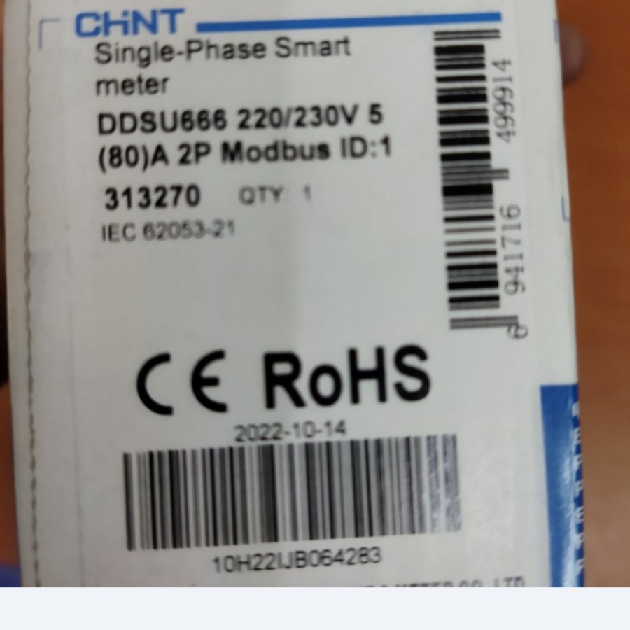 kwh chint 2P DTSU666 5(80) A direct modbus RS485 (313270)