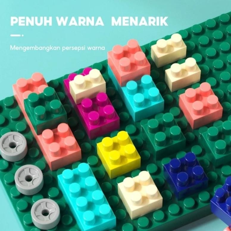 FUZ-611 READY STOCK 280PC 560PC MAINAN BRICK BALOK SUSUN ANAK DIY BAHAN ABS KUAT TAHAN LAMA / SQUARE