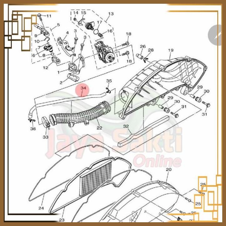 [JSO] SELANG HAWA MESIN NEW NMAX 2020 ASLI YAMAHA