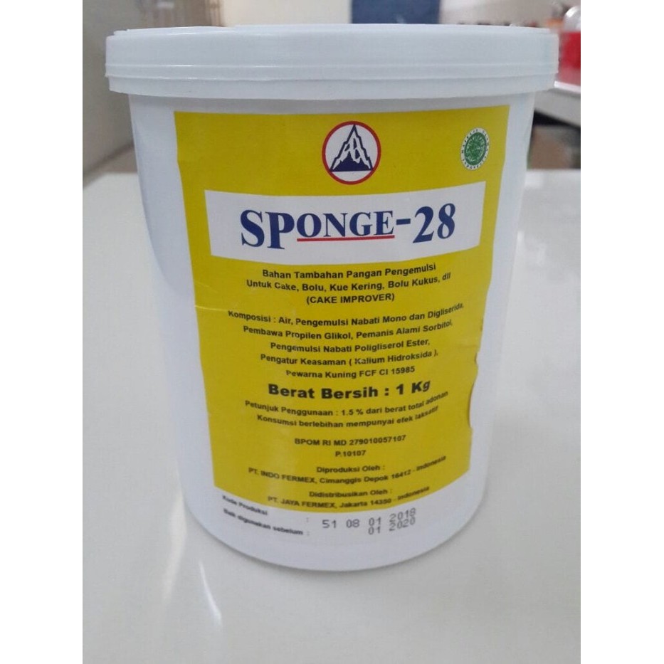 

sp merek 28, sponge 28, cake emulsifier, pengembang kue 1kg