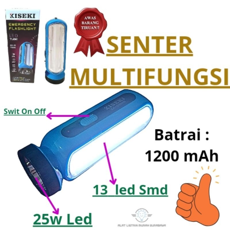 Kiseki Senter CK-S9986 Senter Emergency 25Watt Rechargeble Led Light Super Bright