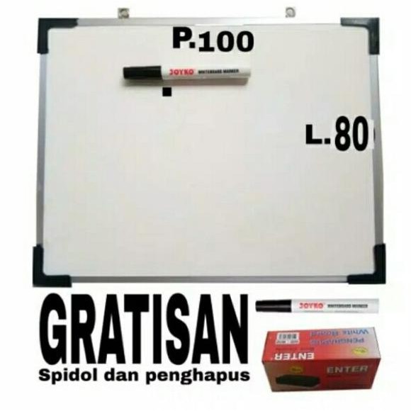 

Whiteboard Papan Tulis 100X80