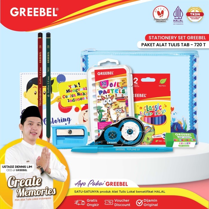 

Ready GREEBEL Paket Alat Tulis Set 720 T /Stationary/Stationery Set
