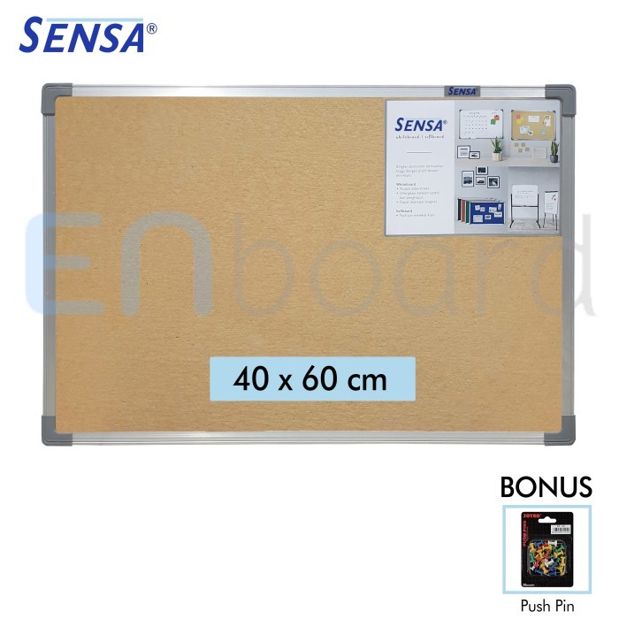 

Ready Softboard Cork Pin Board / Papan Mading Gantung Sensa 40 x 60 cm