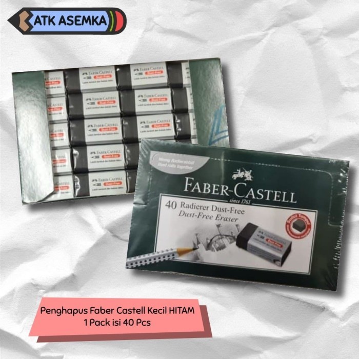 

Ready Penghapus Faber Castell Kecil HITAM / Faber Castle 1 Dus