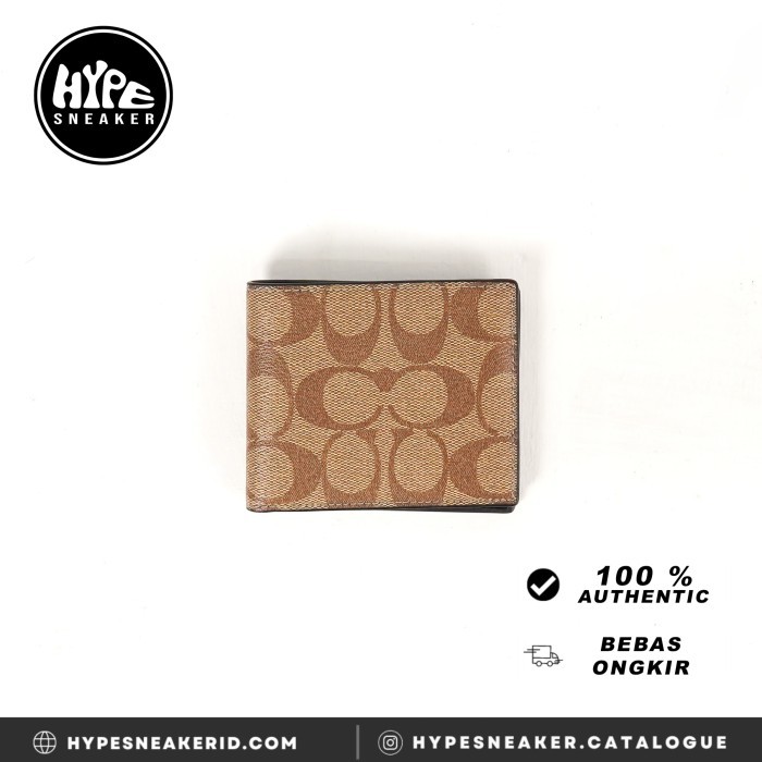 FREE ONGKIR Dompet COACH CC BEIGE WALLET - 11X9CM 100% ORIGINAL