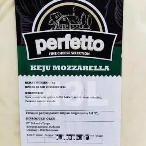 

Keju Perfetto Mozarella 1Kg