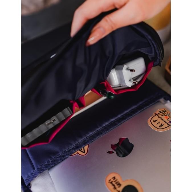 Marveen Tas Ransel Tertipis Ultraslim Tas Punggung Laptop Usb Backpack