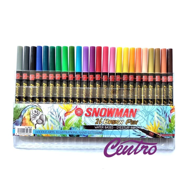 

Ba Snowman Brushpen Brush Pen Kuas Set 24 Warna Bm-24 Lettering Doodle Tc