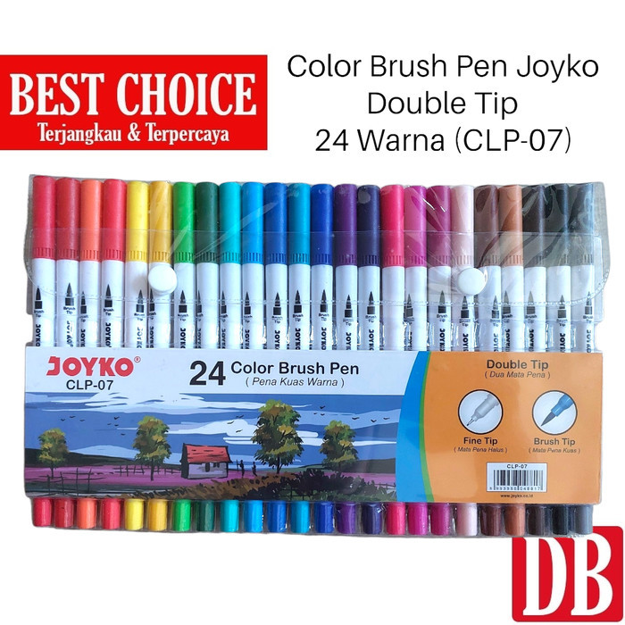 

Ba Color Brush Pen / Pena Kuas Warna Dual Tip Set Joyko Clp-07 (24 Warna)