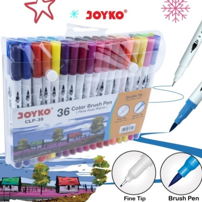 

Ba Color Brush Pen Pena Kuas Warna Joyko Clp -39 36 Warna Color